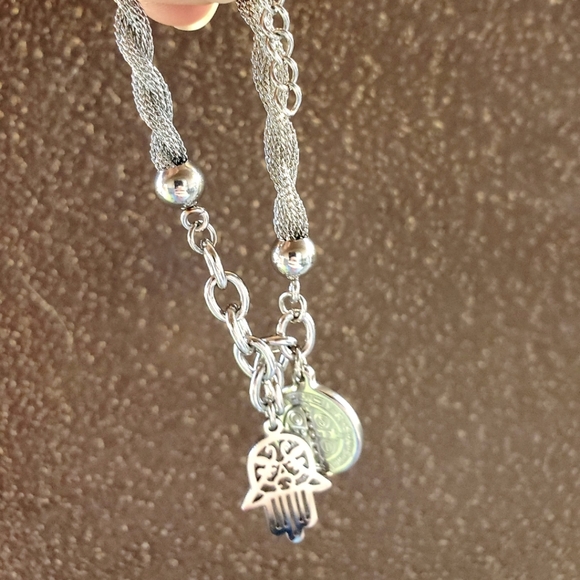 New Unique Spiritual Charm Silver Bracelet. - Picture 7 of 12